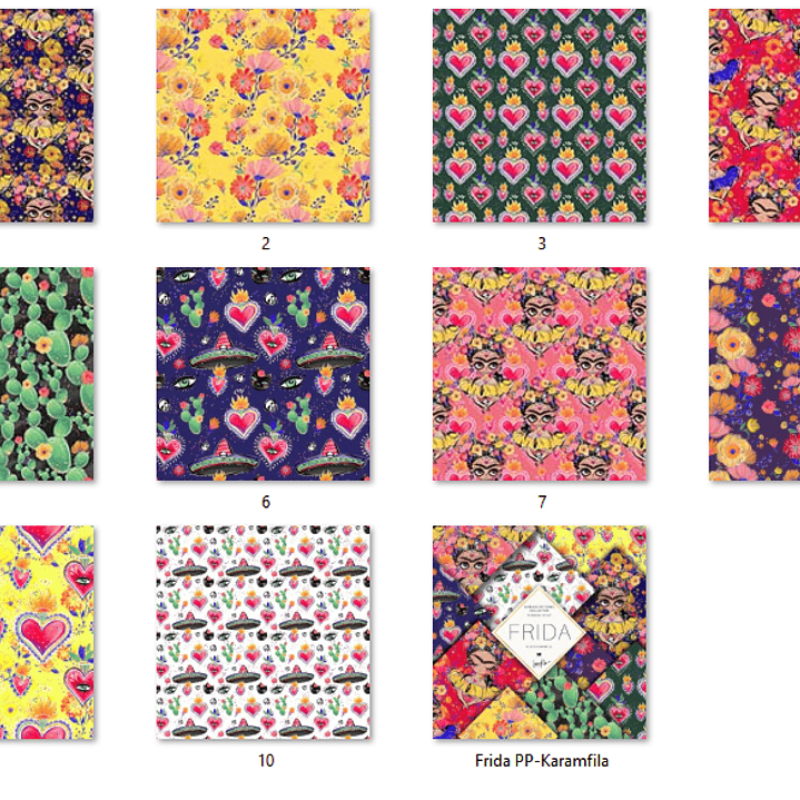 Kit Digital Papéis Frida  2