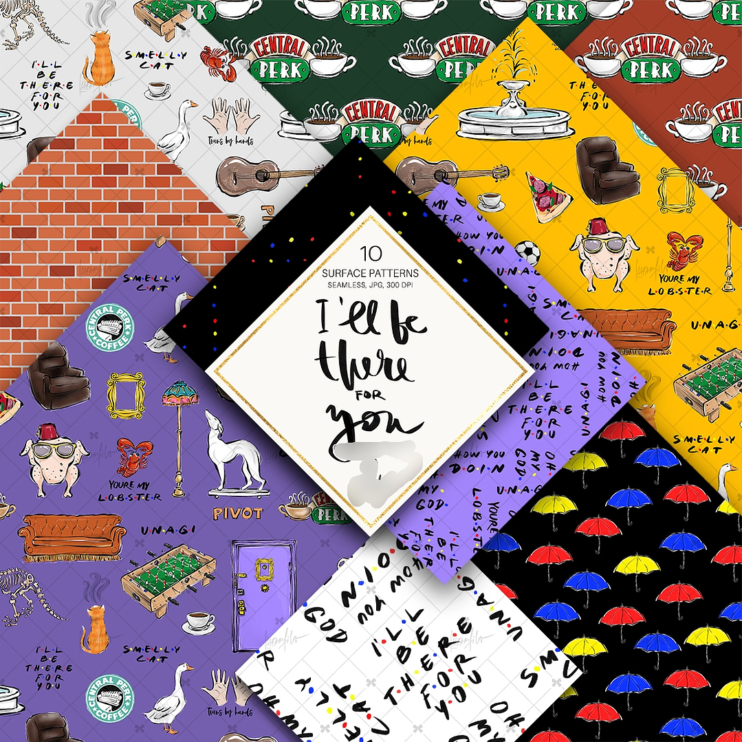 Kit Digital Papéis Friends 01  1
