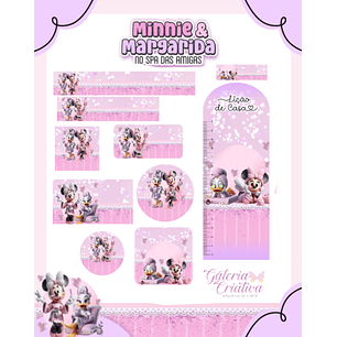 Arquivo Etiqueta Escolar Minnie e Margarida 