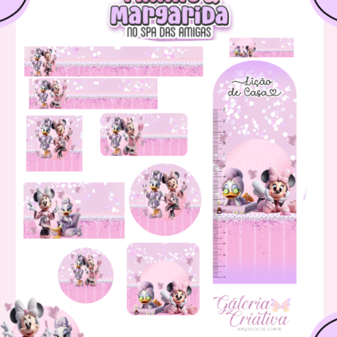 Arquivo Etiqueta Escolar Minnie e Margarida  1