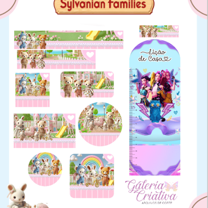 Arquivo Etiqueta Escolar Sylvanian Families  1
