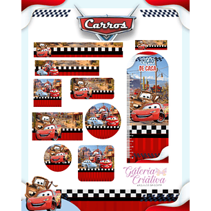 Arquivo Etiqueta Escolar Carros Disney 