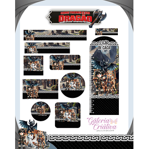 Arquivo Etiqueta Escolar Como Treinar Seu Dragão 