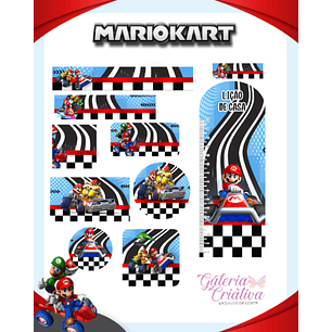 Arquivo Etiqueta Escolar Mario Kart 