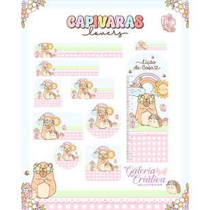 Arquivo Etiqueta Escolar Capivara Lovers 