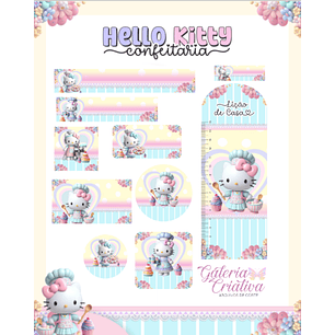 Arquivo Etiqueta Escolar Hello Kitty Confeitaria 