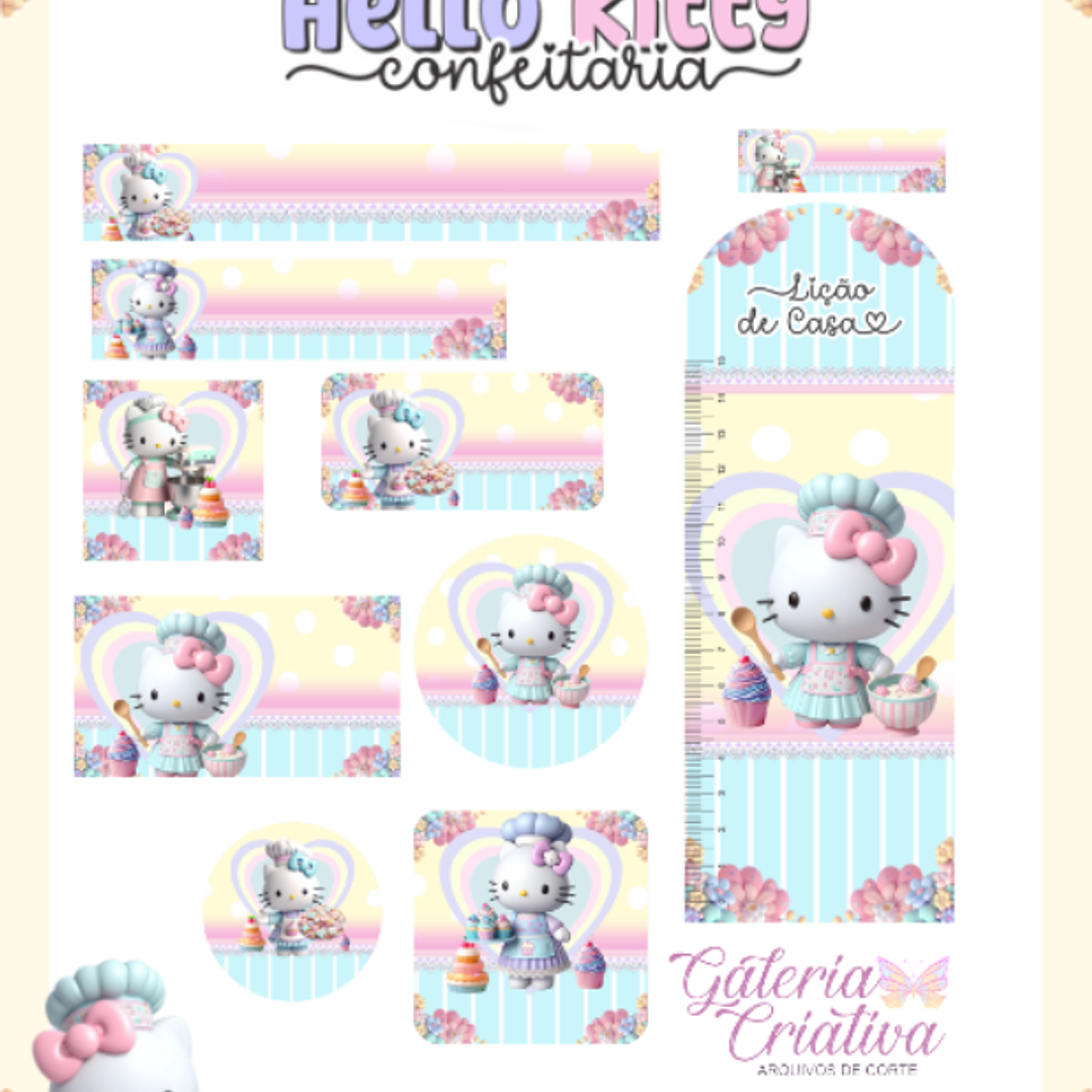 Arquivo Etiqueta Escolar Hello Kitty Confeitaria  1
