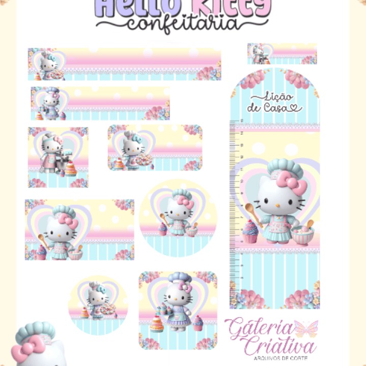 Arquivo Etiqueta Escolar Hello Kitty Confeitaria  1