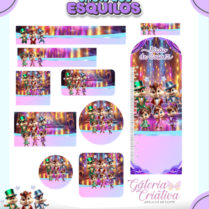 Arquivo Etiqueta Escolar Show dos Esquilos  1