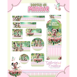Arquivo Etiqueta Escolar Bosque da Minnie 