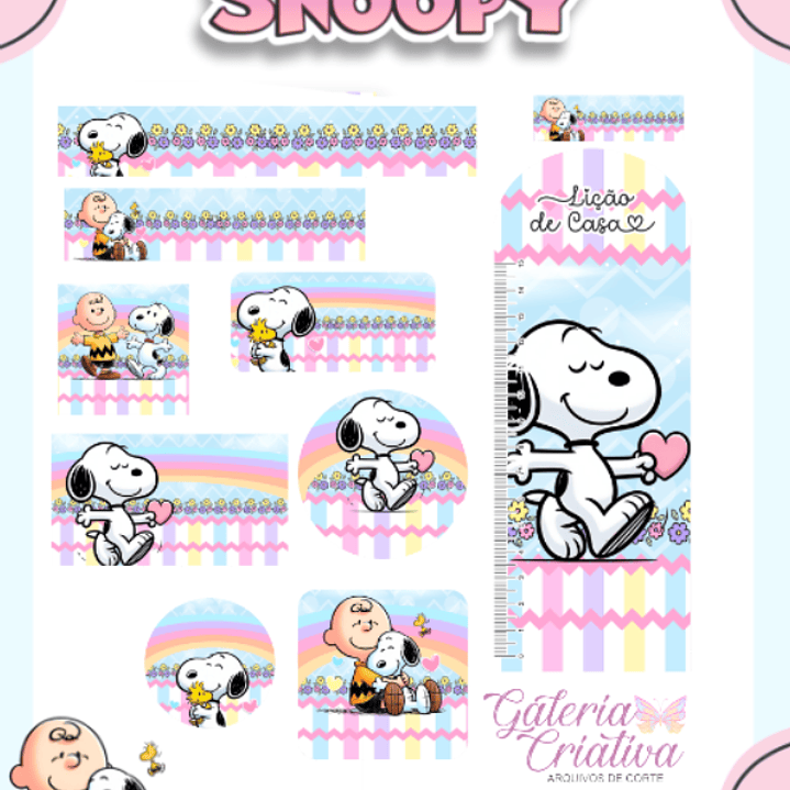 Arquivo Etiqueta Escolar Snoopy  1