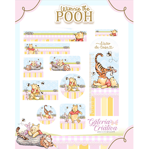 Arquivo Etiqueta Escolar Ursinho Pooh 