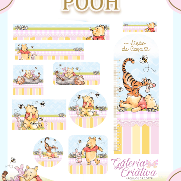 Arquivo Etiqueta Escolar Ursinho Pooh  1