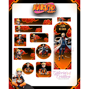Arquivo Etiqueta Escolar Naruto 