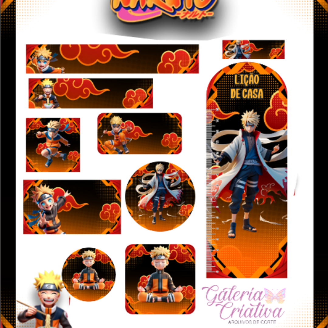 Arquivo Etiqueta Escolar Naruto  1