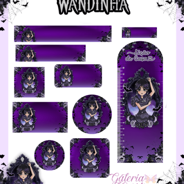Arquivo Etiqueta Escolar Wandinha  1