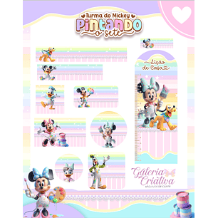 Arquivo Etiqueta Escolar Turma do Mickey Pintando o Sete 