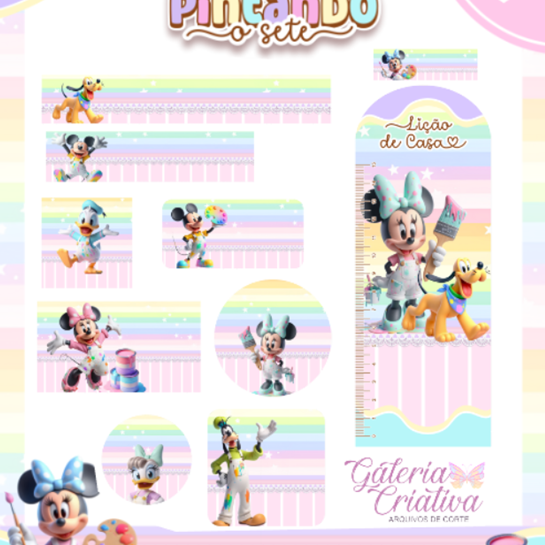 Arquivo Etiqueta Escolar Turma do Mickey Pintando o Sete  1