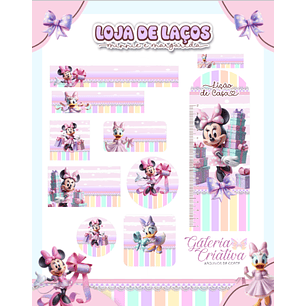 Arquivo Etiqueta Escolar Minnie Loja de Laços 