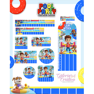 Arquivo Etiqueta Escolar Pool Party Patrulha 
