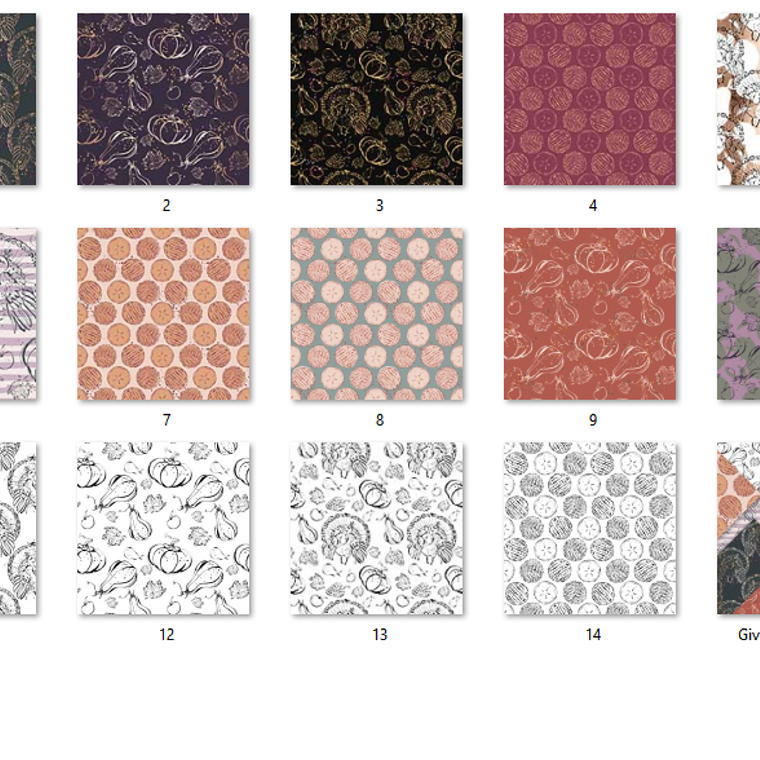 Kit Digital Papéis Frutas  2