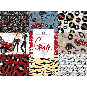 Kit Digital Papéis Musical Grace 