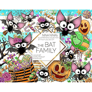 Kit Digital Halloween Morceguinhos 