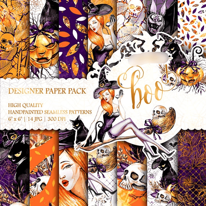 Kit Digital Papéis Halloween  1