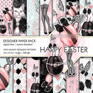 Kit Digital Papéis Feliz Páscoa 