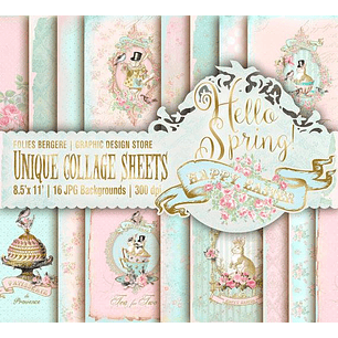 Kit Digital Papéis Floral 