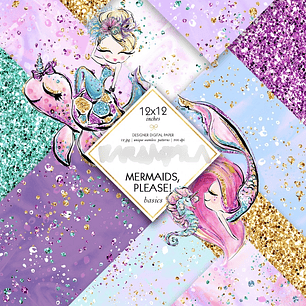 Kit Digital Papéis Sereias 