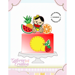 Arquivo Topo de Bolo Magali e Frutinhas