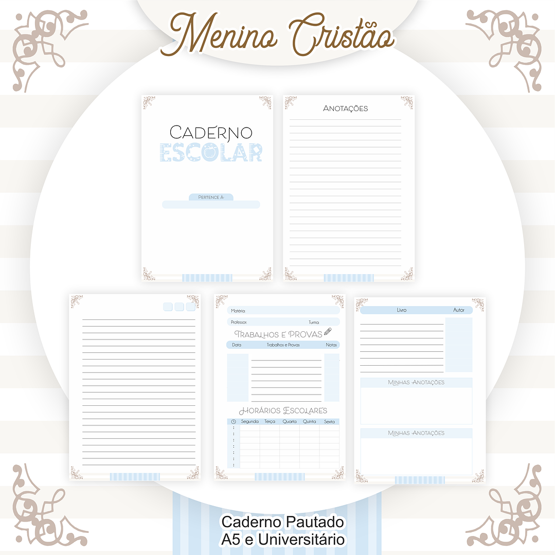 Arquivo Combo Escolar Menino Cristão - Pamella 3