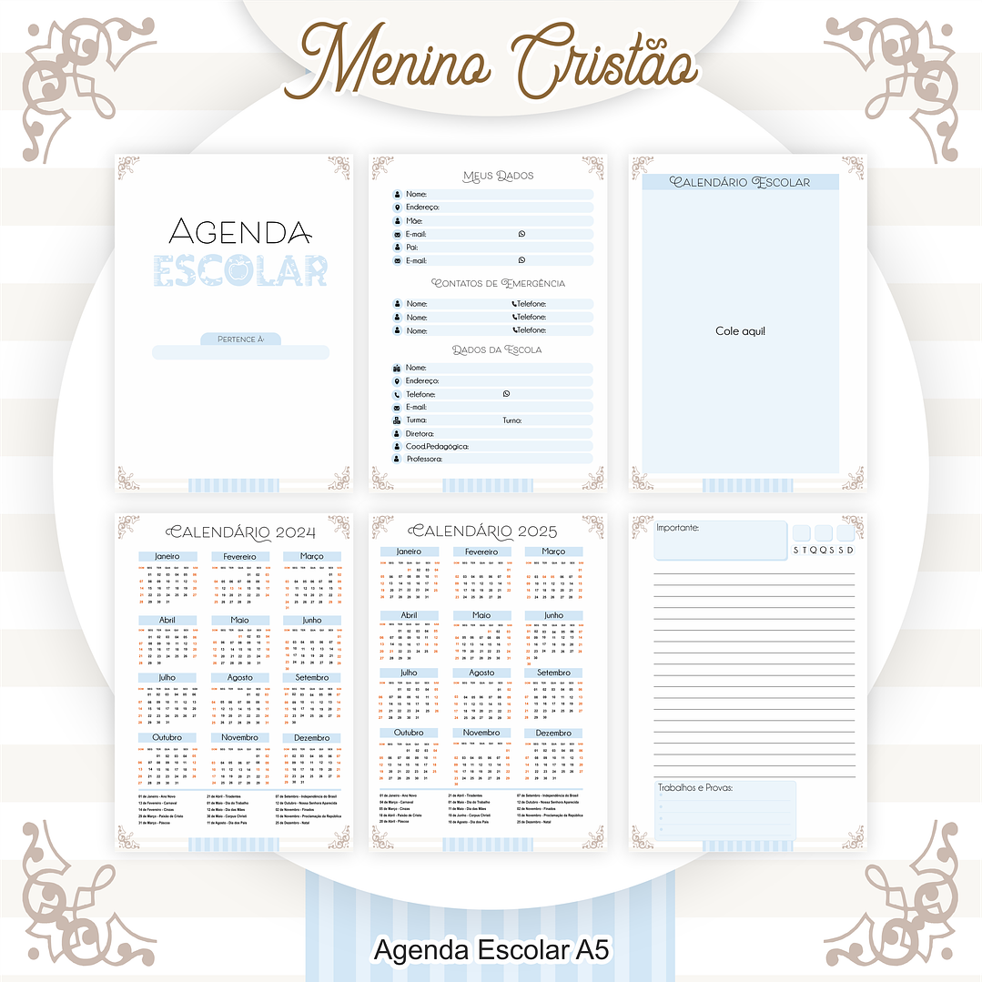 Arquivo Combo Escolar Menino Cristão - Pamella 5