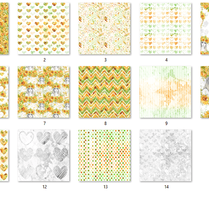 Kit Digital Papéis Girassol  2