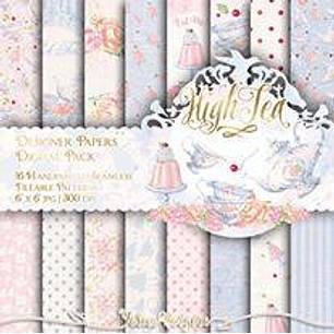 Kit Digital Papéis Chá da Tarde 