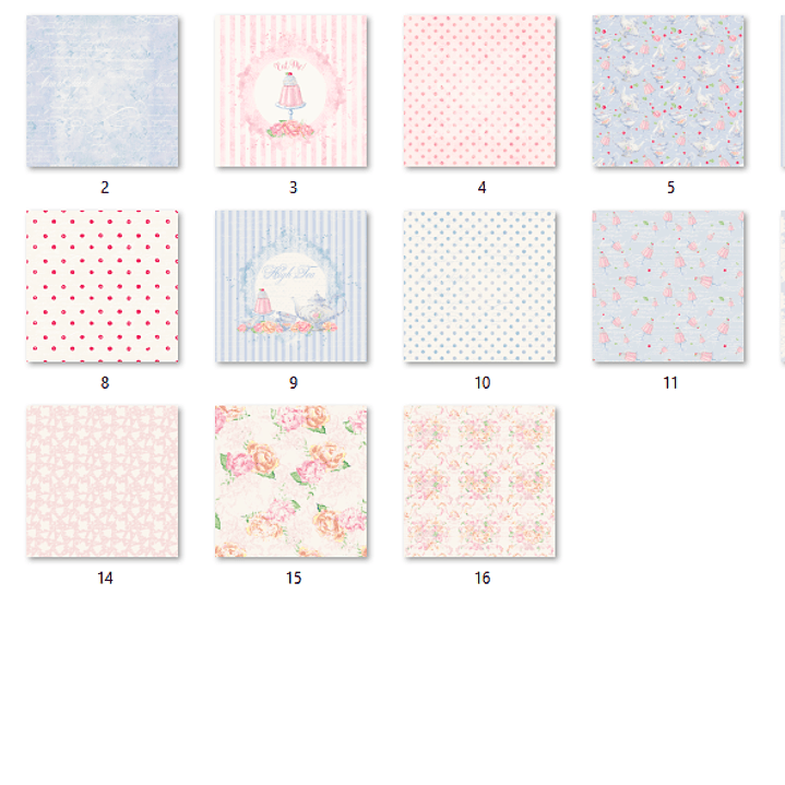 Kit Digital Papéis Chá da Tarde  2