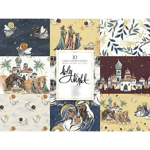 Kit Digital Papéis Nascimento de Jesus 