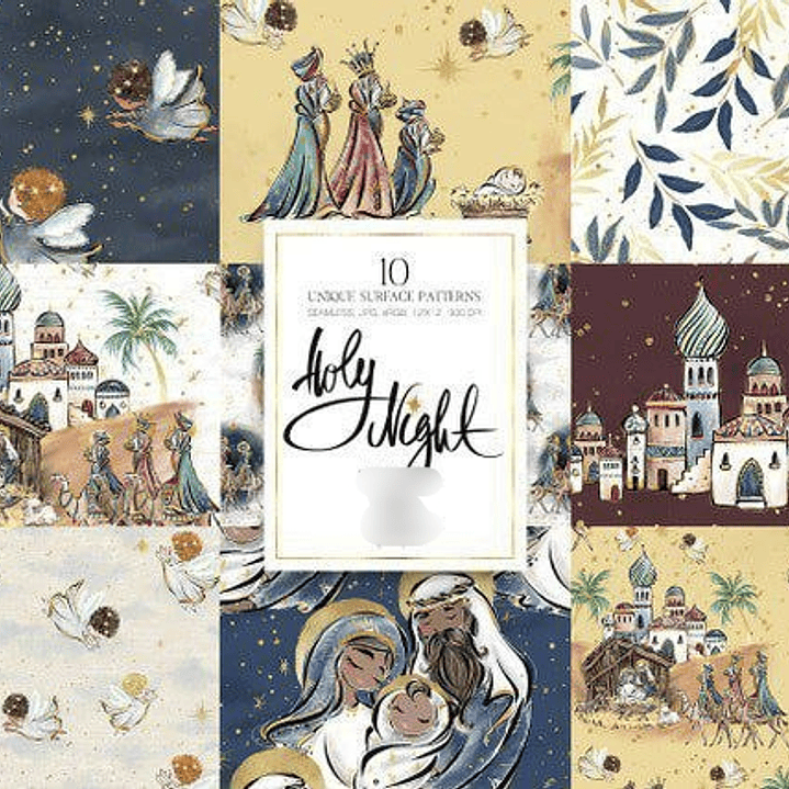 Kit Digital Papéis Nascimento de Jesus  1