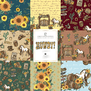 Kit Digital Papéis Sertão Girassóis 