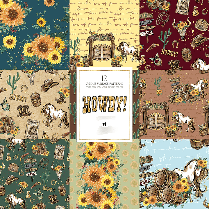 Kit Digital Papéis Sertão Girassóis  1