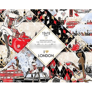 Kit Digital Papéis Viagem a Londres 