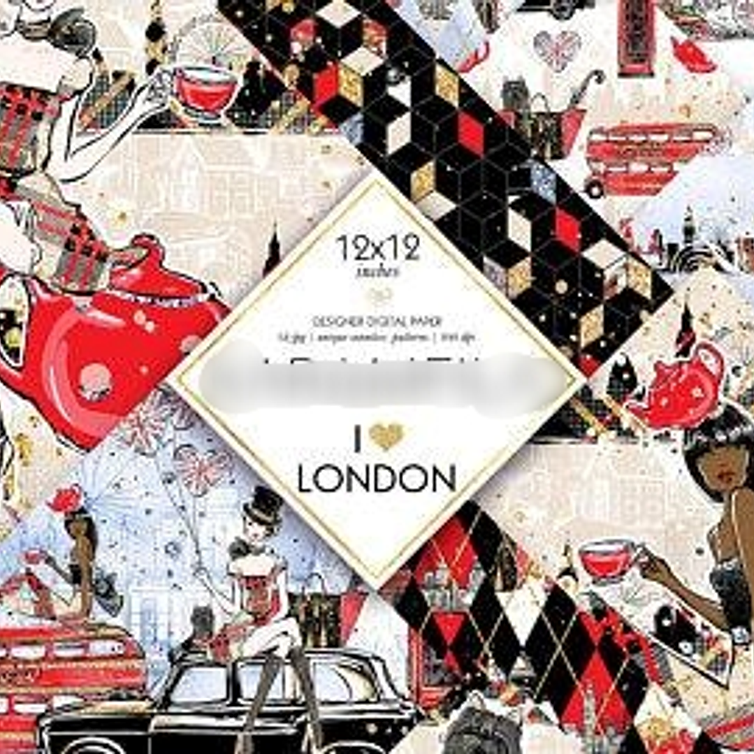 Kit Digital Papéis Viagem a Londres  1