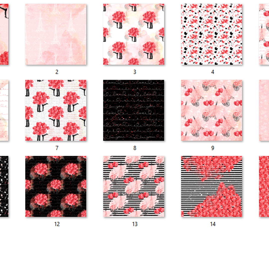 Kit Digital Papéis Amor em Paris  2