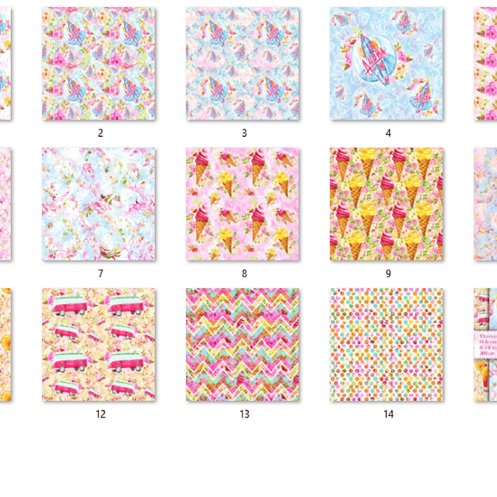 Kit Digital Papéis Hora da Praia  2