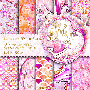 Kit Digital Papéis Sereia Alegre 