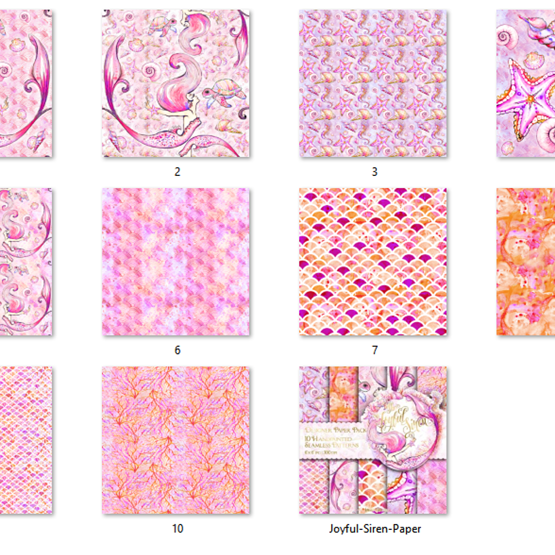 Kit Digital Papéis Sereia Alegre  2