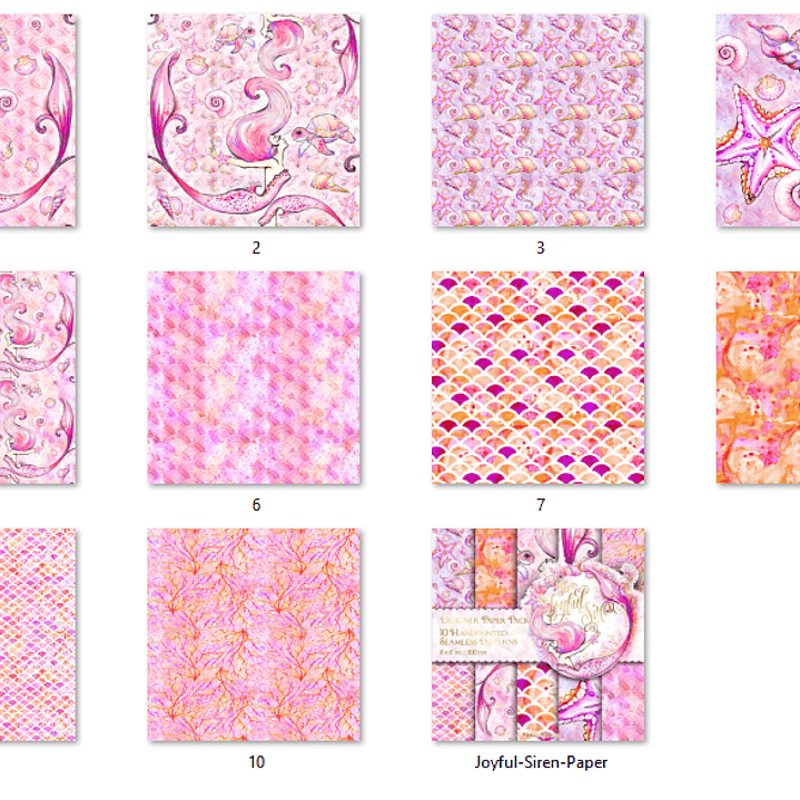 Kit Digital Papéis Sereia Alegre  2