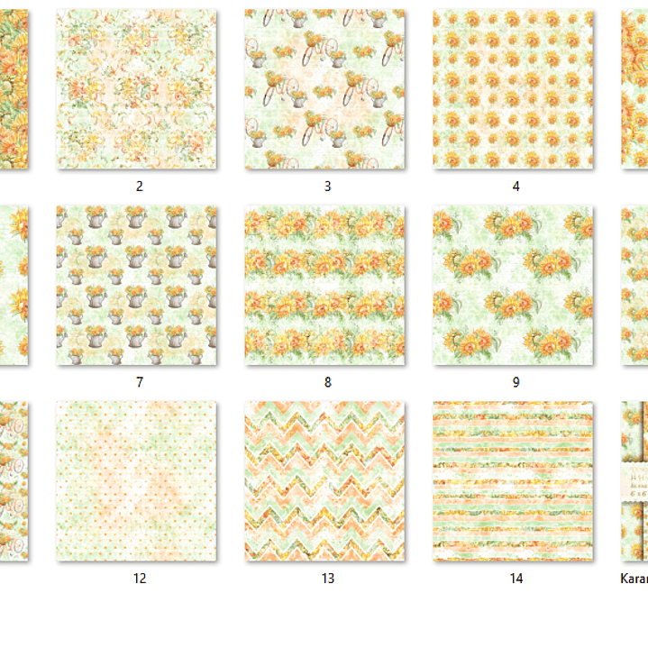 Kit Digital Papéis Sol e Flores 09 2