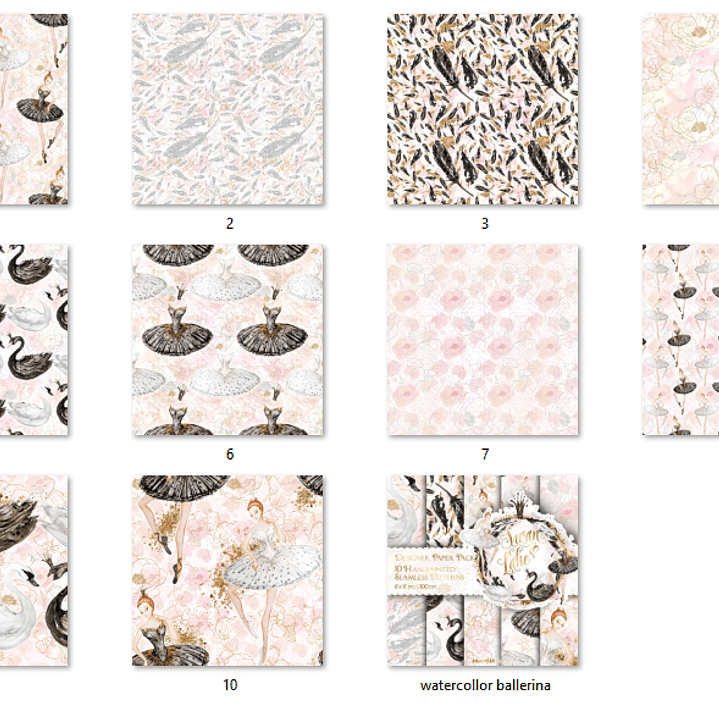 Kit Digital Papéis Lago dos Cisnes 2